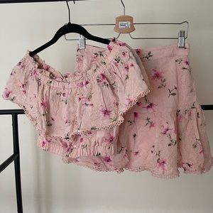 floral 2 piece skirt set😍